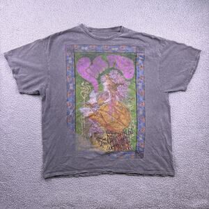 Pink Floyd Shirt Mens S/M Gray Distressed Band Tee Short Sleeve Grunge Graphic